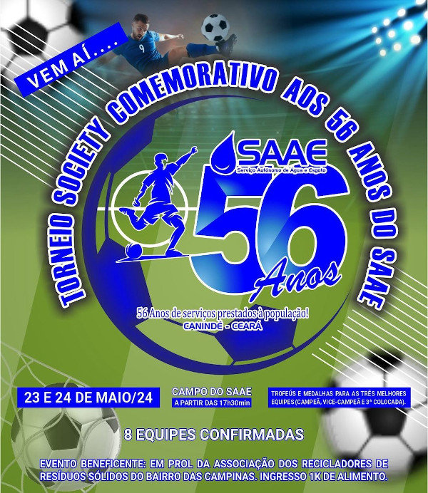 Mais um Torneio Society em Comemoração aos 5 anos do SAAE de Caninde!