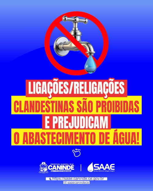 Ligações/Religações clandestinas são proibidas