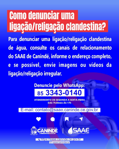 Ligações/Religações clandestinas são proibidas