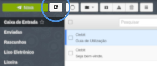 Captura de tela edita para enfatizar o botão de contato