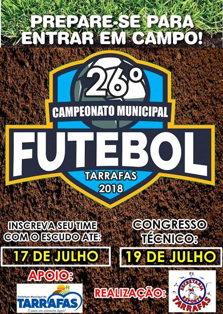 Cartaz do Campeonato Municipal de Tarrafas