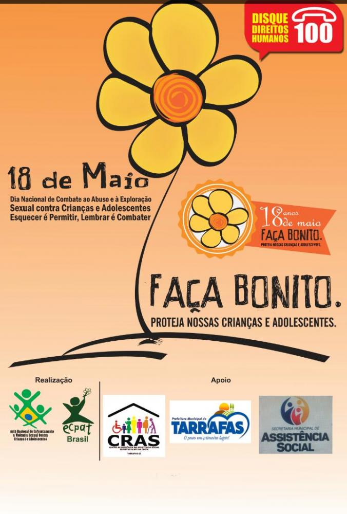 Cartaz da Campanha de Combate ao Abuso e a Explora&ccedil;&atilde;o Sexual Contra Crian&ccedil;as e Adolescentes