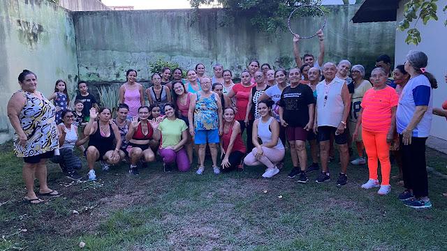 Semana da Mulher oferta uma aeróbica para as mulheres do PAIF-SCFV-IDOSAS.