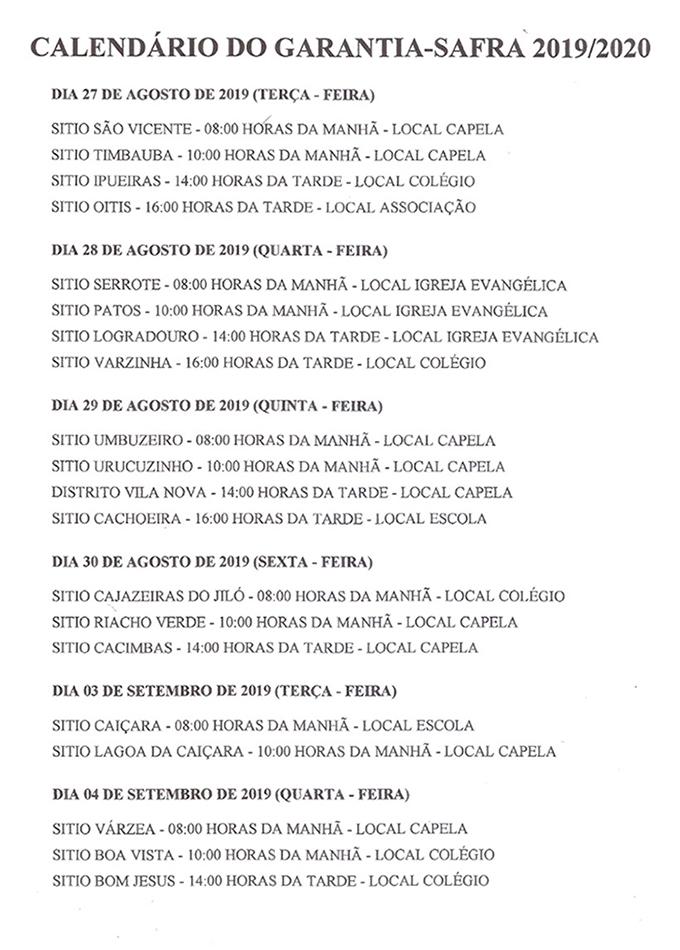 garantia safra 2019/2020