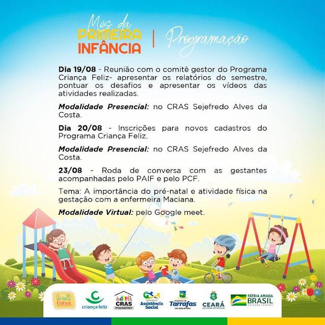 Programa&ccedil;&atilde;o da semana alusiva a Primeira Inf&acirc;ncia.