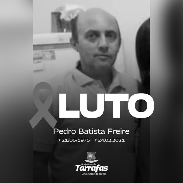 Nota de pesar do senhor Pedro Batista