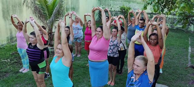 Semana da Mulher oferta uma aeróbica para as mulheres do PAIF-SCFV-IDOSAS.