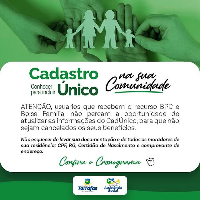 Informações sobre o Cadastro Único.