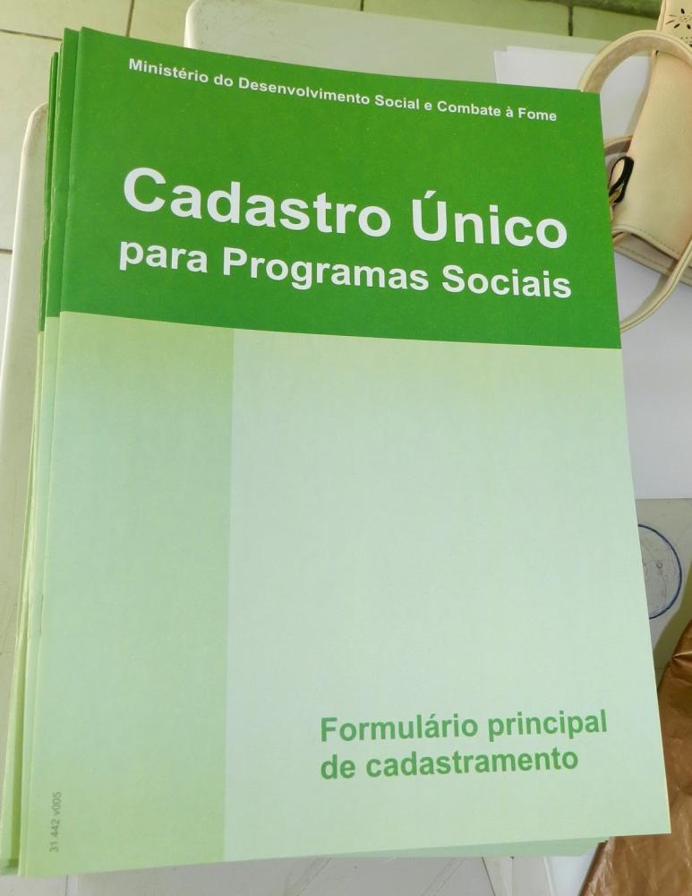 Formul&aacute;rio do Cadastro &Uacute;nico.