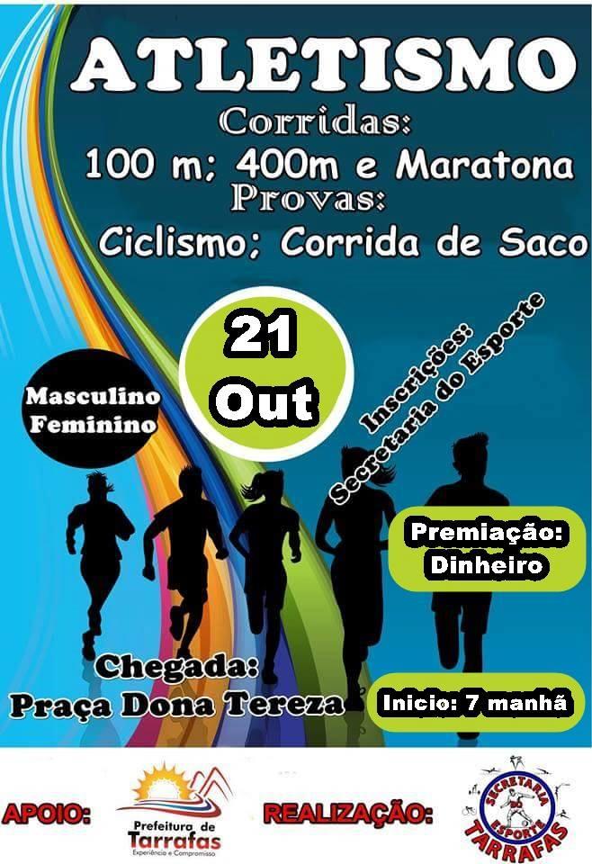 Cartaz de modalidades esportivas.