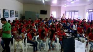Alunos sentados durante apresenta&ccedil;&atilde;o de Projeto