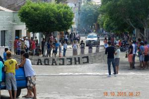 Corrida de saco na cidade de Tarrafas